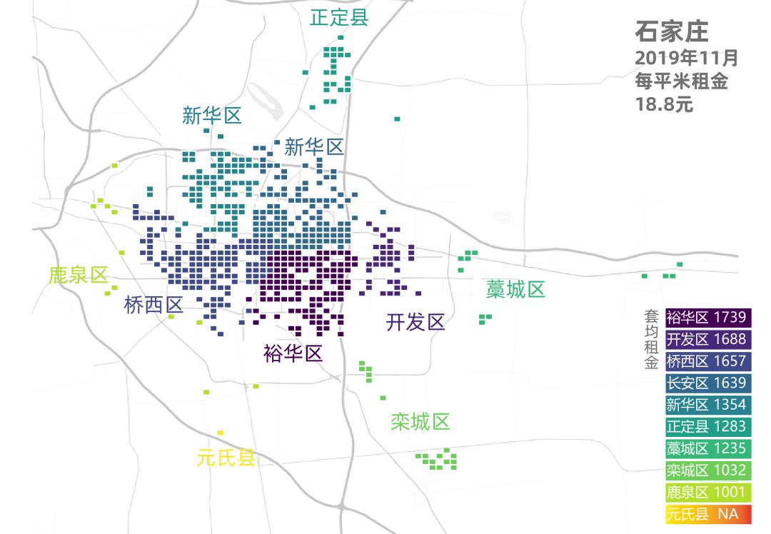 一居室租金北京5000杭州3000石家庄1000贝壳找房18城房租地图出炉