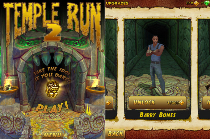 上线2周templerun2下载量突破5000万成移动端增长最快的游戏