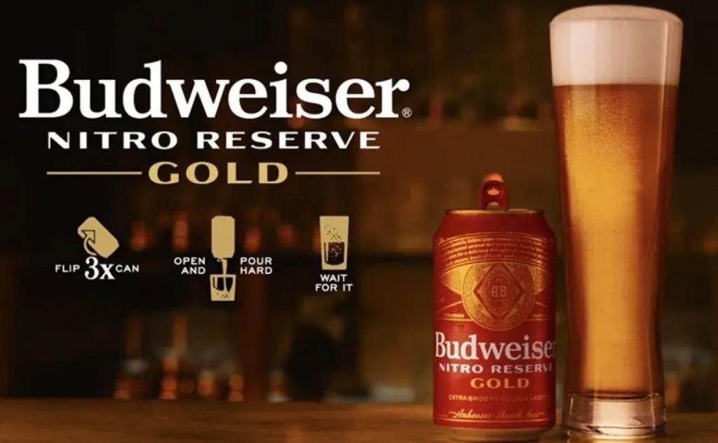 最近,百威英博在美国推出品牌首款氮气啤酒——budweiser nitro