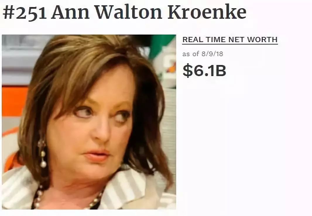 克伦克妻子是沃尔玛的女继承人安·沃尔顿·克伦克(ann walton