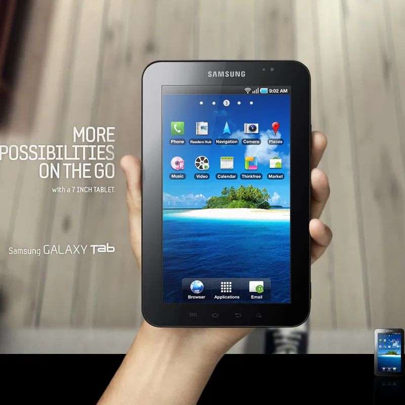 年 9 月,三星发布了第一代 galaxy tab,搭载三星旗舰手机 galaxy s i