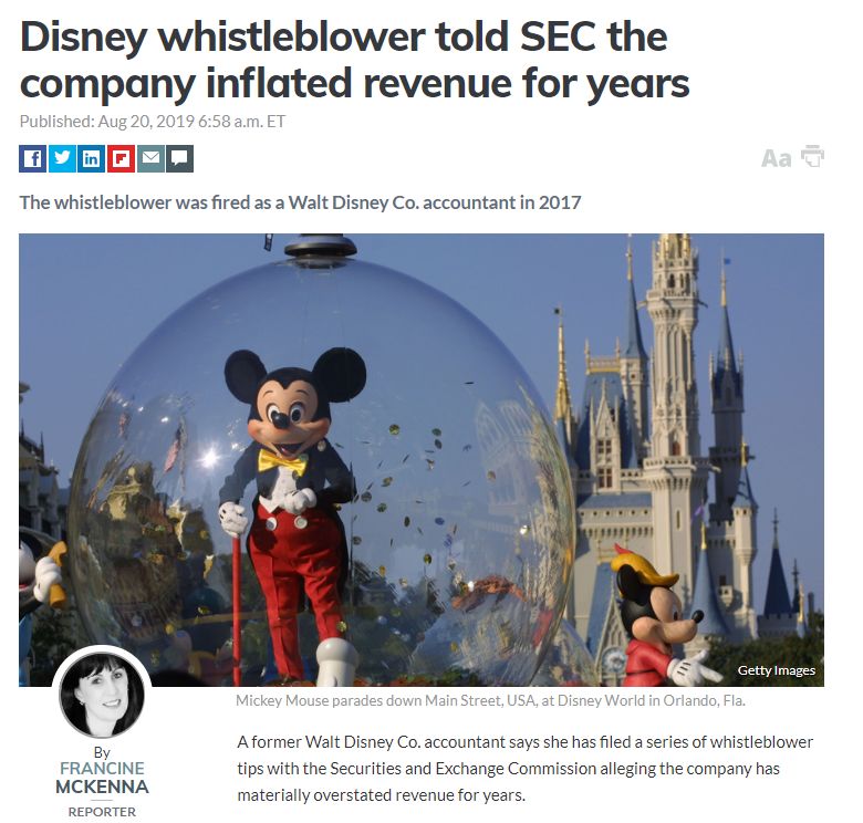 Disney is accused of financial fraud, former employees claim to report billions of dollars in revenue