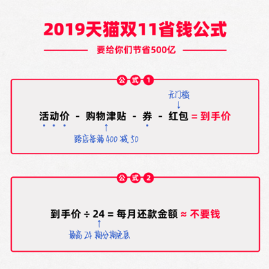 最省钱的2019天猫双11来了，本年要为顾客节约500亿！