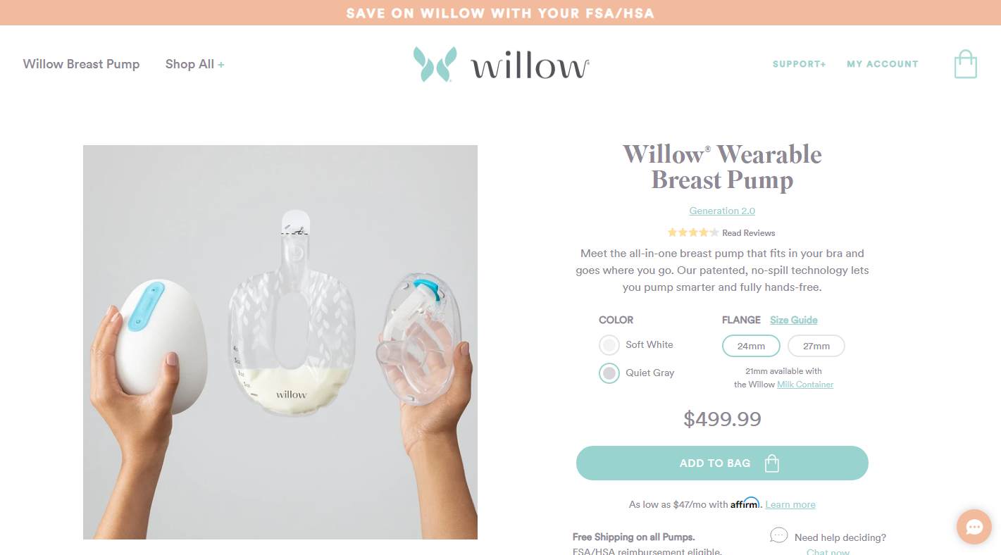美国每年新生儿超300万，「Willow」想为哺乳期宝妈提供智能吸奶器