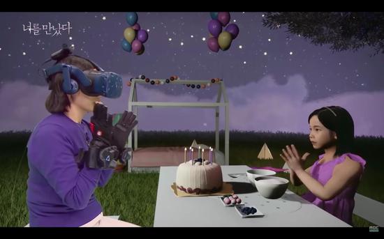A Korean mother reunited with her deceased daughter through VR
