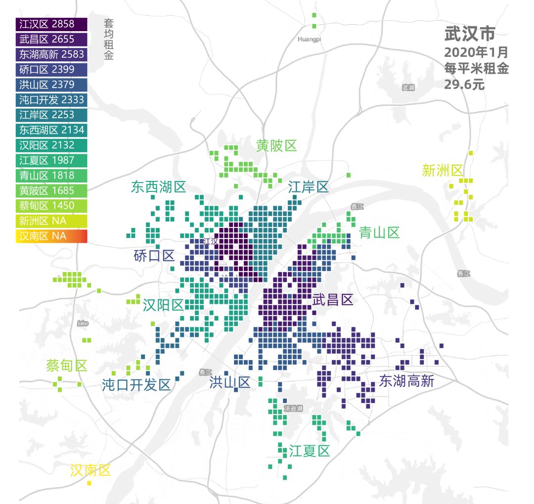 贝壳找房最新房租地图出炉，18城210个城区租金都在这儿了