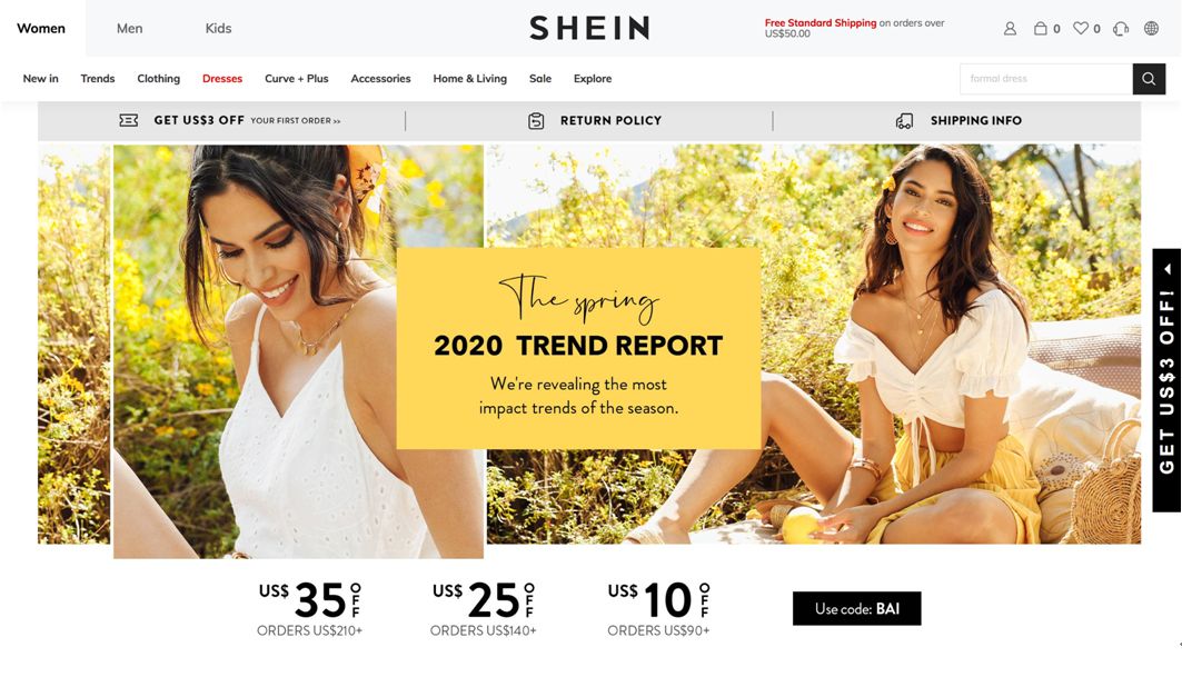 快时尚跨境电商品牌“SHEIN”拟赴美上市，主打欧美、中东市场