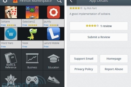 开源手机操作系统Firefox OS的应用商店截图泄露