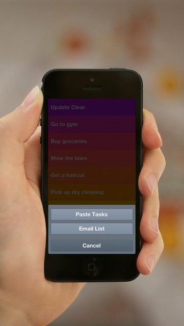 Clear更新iPhone和Mac版客户端：可以通过邮件分享任务清单