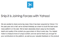 更新：Yahoo以1000万美元“人才收购”了社会化书签收藏服务Snip.it