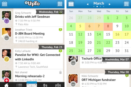 免费iPhone社交日历应用UpTo：分享行事日程，避免时间冲突