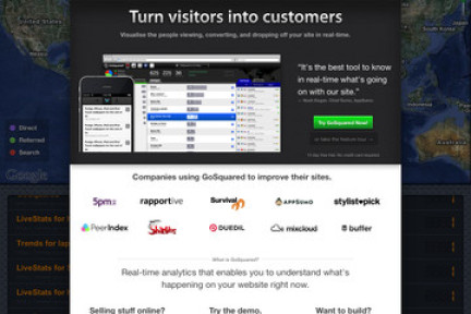 界面华丽的移动应用LiveStats让你随时随地查看网站访问状况
