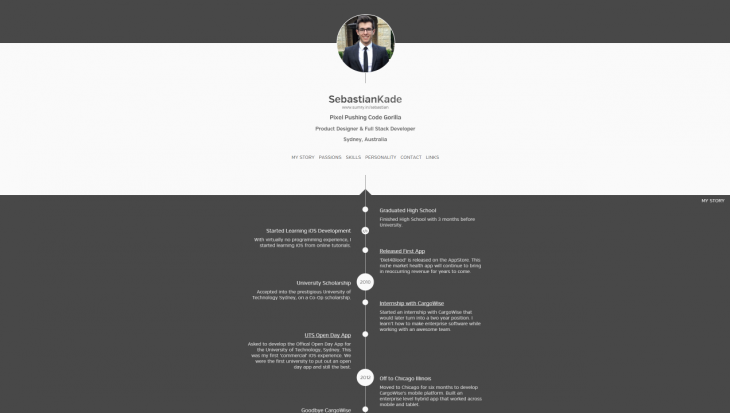 今天给大家推荐一款基于 timeline 展示的线上简历:sumry.