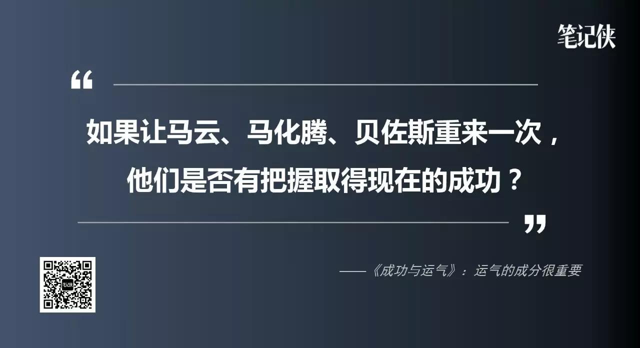 读书 | 马云、马化腾、贝佐斯赢家通吃，成功有时真靠运气