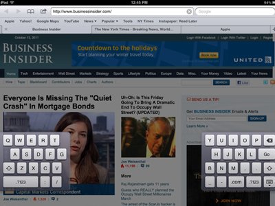 Here's a trick for iPad-users who want to type with their thumbs.