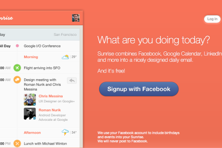 foursquare 前设计师创Sunrise应用，让Calendar真正实用起来