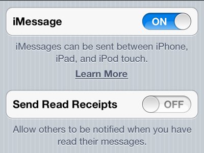 Turn on Read receipts in iMessage to let others know you've read a message.