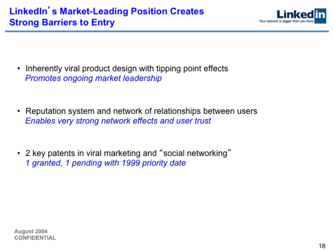 2004年LinkedIn B轮融资计划书开封：如今股价已达227美元的它当年是怎么融资的