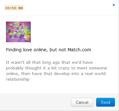 Cc:to me把邮箱收件箱变成Instapaper替代品，让你保存网页稍后阅读