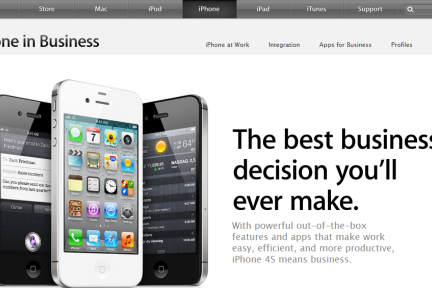 苹果推出iPad和iPhone商务专区，发力企业级市场