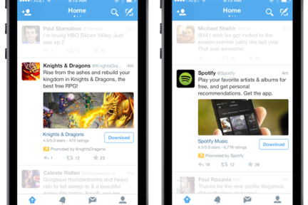 Twitter推出新的广告策略，让用户可以直接从展示广告下载应用
