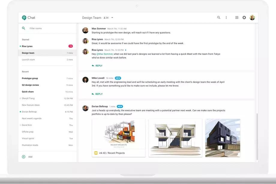 Google Hangouts拆分成类Slack的Chat和视频通话工具Meet，转型为企业协作工具