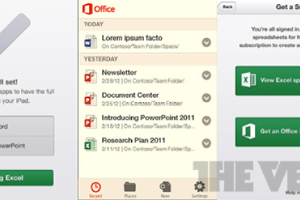 iOS和Android版Office办公软件曝光，将于2013年年初正式推出