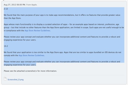 苹果拒绝App推荐类App（更新）