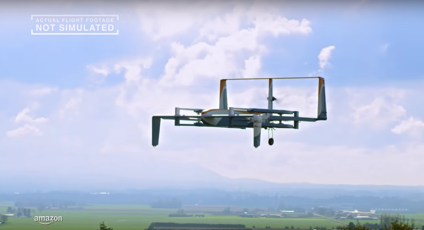 亚马逊的Prime Air无人机首次亮相展会，只可近距离观看但不展示送货|潮科技