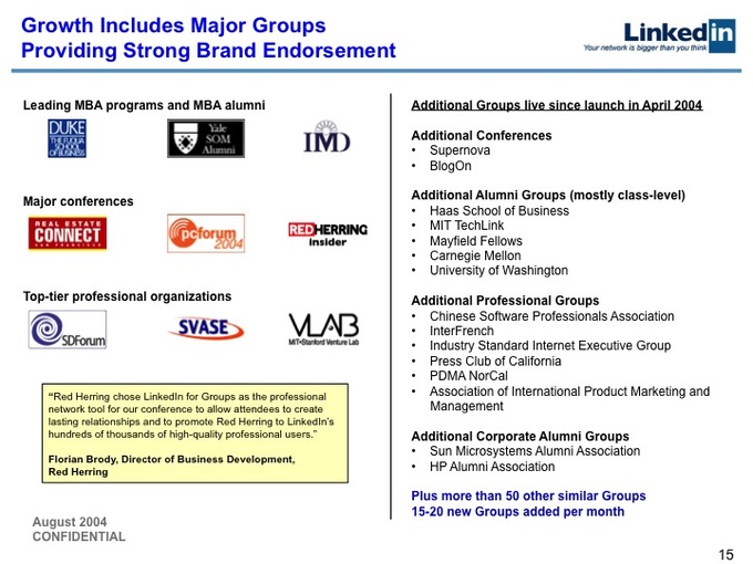 2004年LinkedIn B轮融资计划书开封：如今股价已达227美元的它当年是怎么融资的