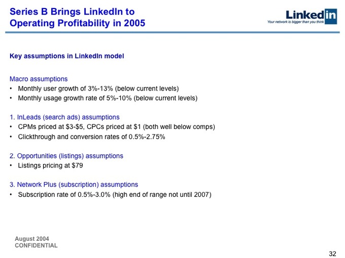 2004年LinkedIn B轮融资计划书开封：如今股价已达227美元的它当年是怎么融资的