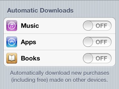 Have a few iOS devices? Enable auto-download.