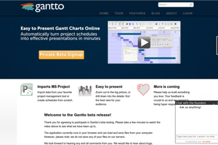 Gantto--取代Microsoft Project的基于Web项目管理应用