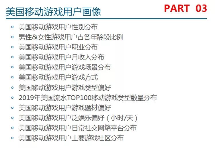 《美国移动游戏市场及用户行为调查报告》发布：3169用户调研150+图表揭示美国六类游戏潜力巨大