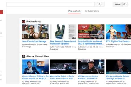 Web版YouTube引用卡片式设计，发现及收看视频更方便，且更强调Playlists的重要性