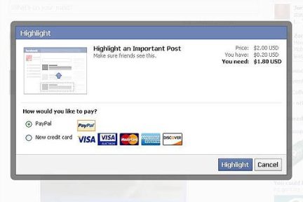 Facebook正测试“Highlight”功能，允许用户支付少量费用推广自己发布的内容