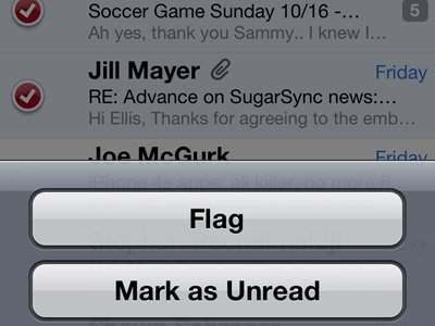 Mark and flag messages inside the Mail app