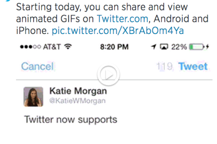 Twitter 终于原生支持Gif动图了！