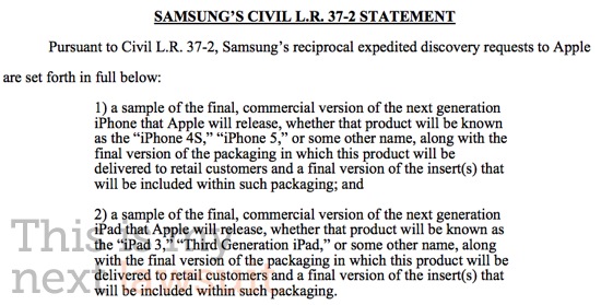 三星要求苹果交出iPhone5和iPad3样机