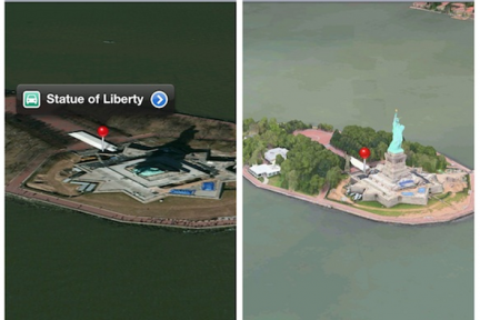 在Tim Cook公开道歉后，苹果悄然修复并改进iOS 6中苹果地图的3D Flyover功能