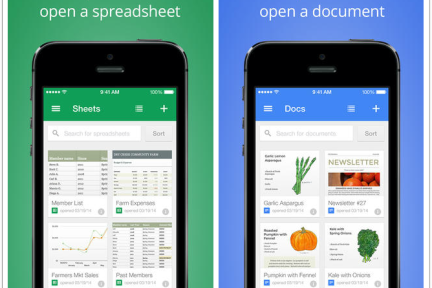 Google 发布 Docs、Sheets 和 Slide 独立移动应用，iOS 及安卓版同时上线