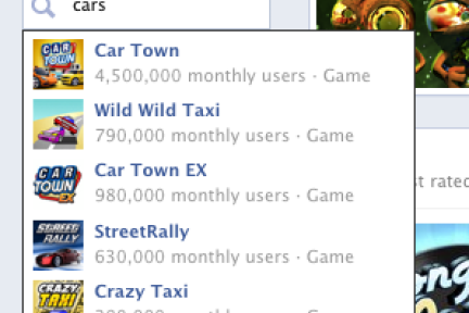 Facebook应用中心推出关键词搜索