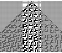 Slice of Rule 30 Used for WolframTones Score