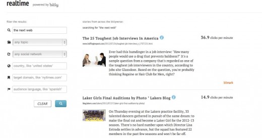 短链接服务商Bitly推出名为RealTime的“互联网热点发掘引擎”