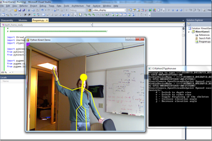 PyKinect让你用Python编写Kinect游戏