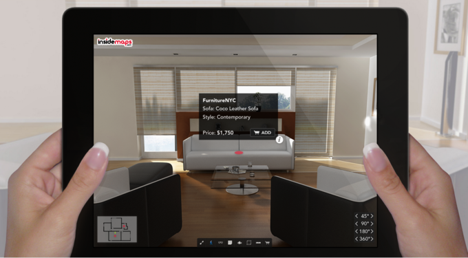 InsideMaps让用户以智能手机2D摄像头给室内扫描并生成3D模型，优化家庭装修和家具选购体验