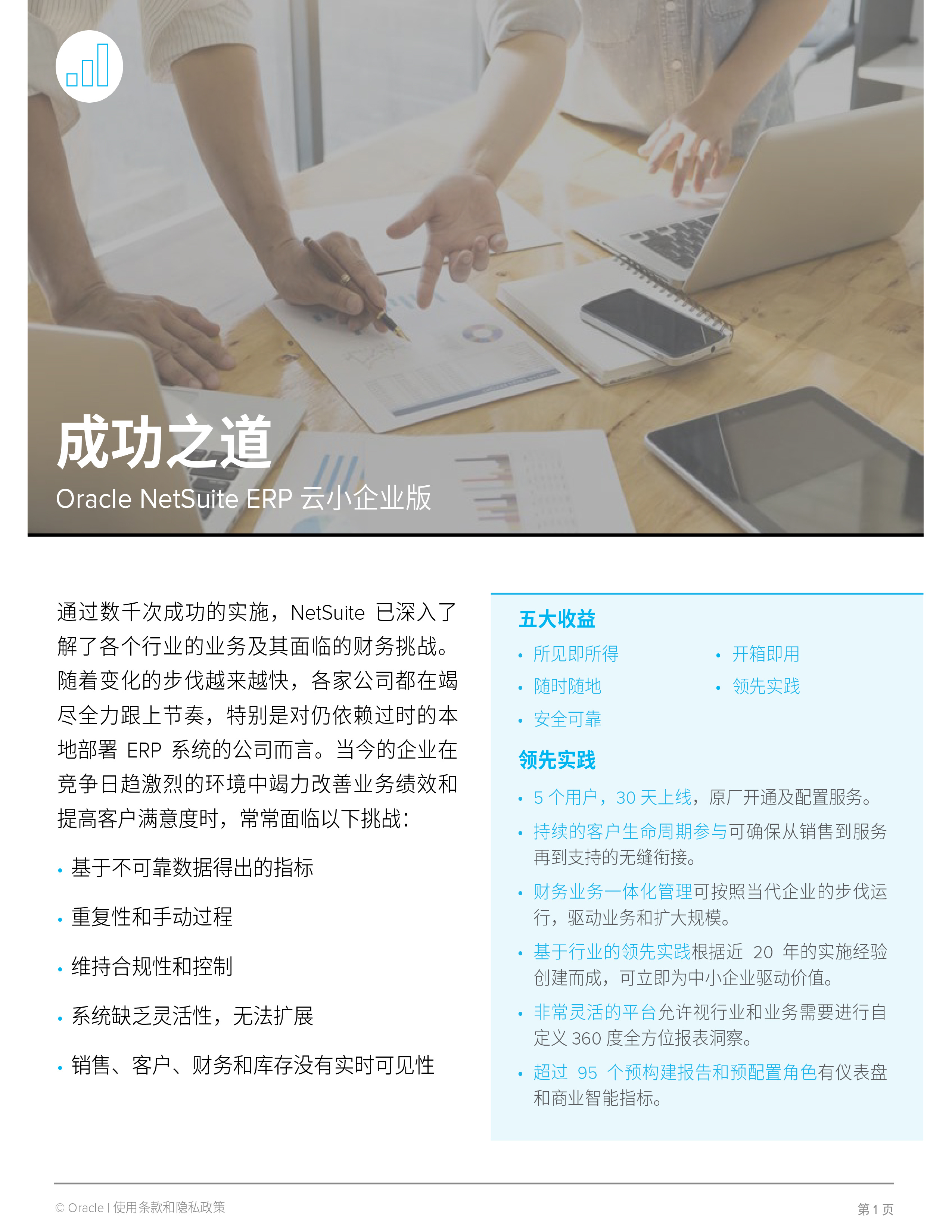 Oracle NetSuite ERP 云小企业版