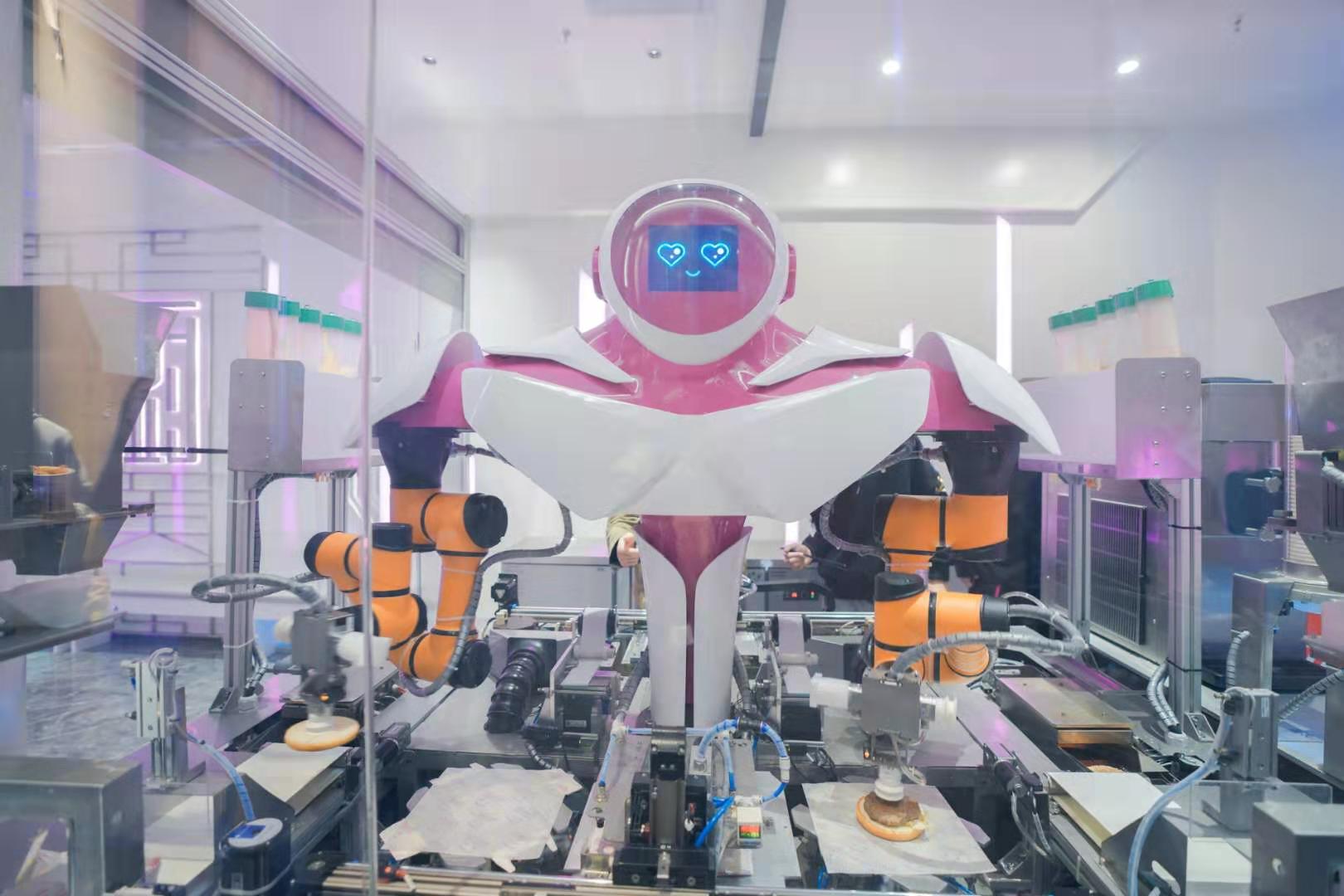 澳博四代餐厅机器人屏幕迎宾云端对话_广州澳博信息科技有限公司_送餐机器人_迎宾机器人_营销广告机器人_服务机器人