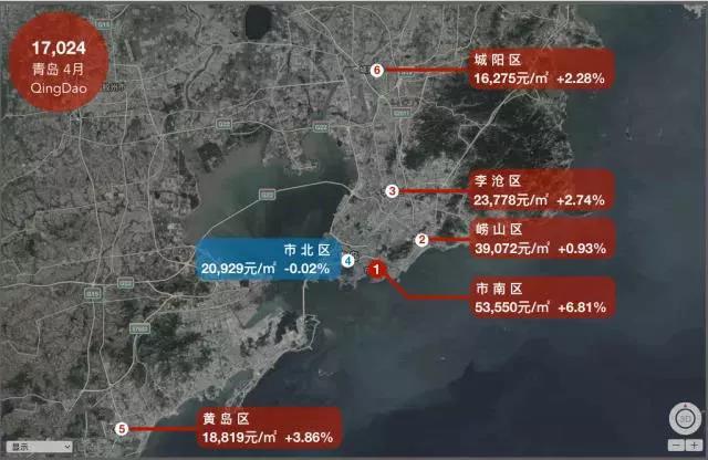 哪个城市涨最多?18座热门城市房价地图（5月版）