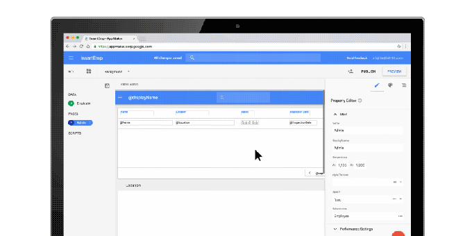 Google推出App Maker，不用写代码也能开发app